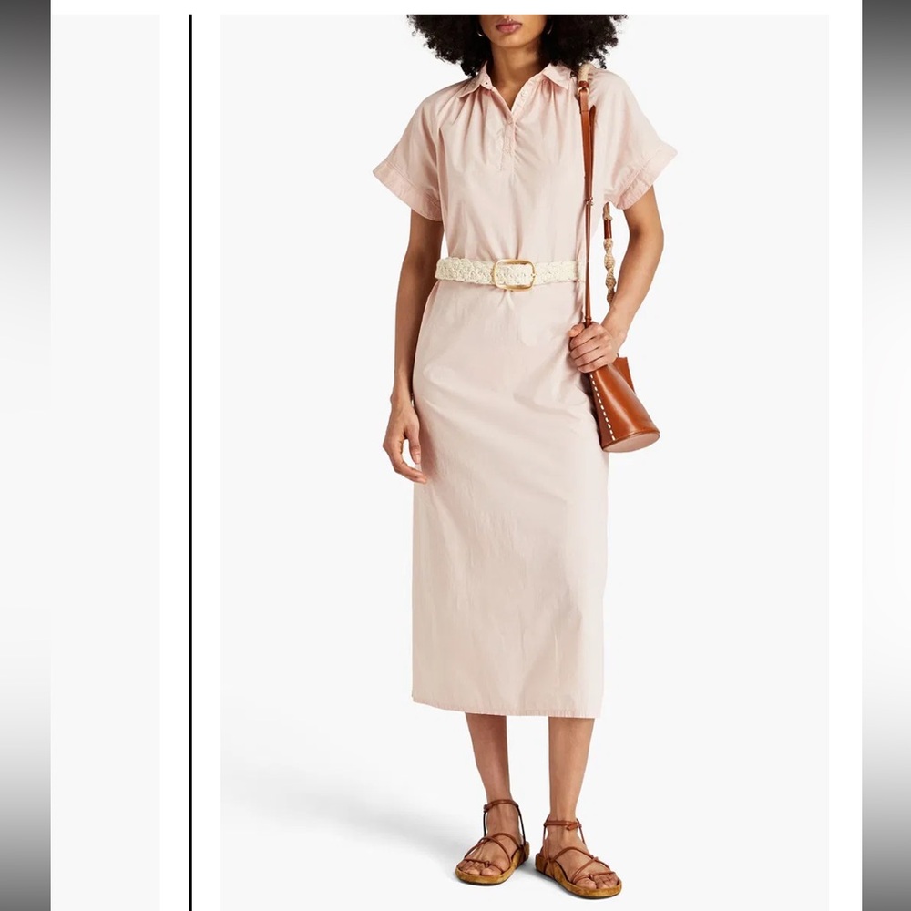 Officine Generale Nolwenn Cotton-Poplin Midi Dress $415 Casual Spring Paris